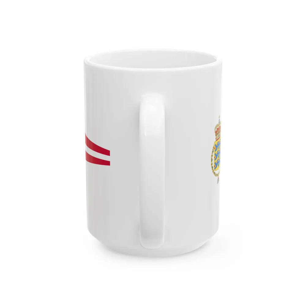 Royal Pennant of Denmark (Denmark) White Coffee Mug - Go Mug Yourself