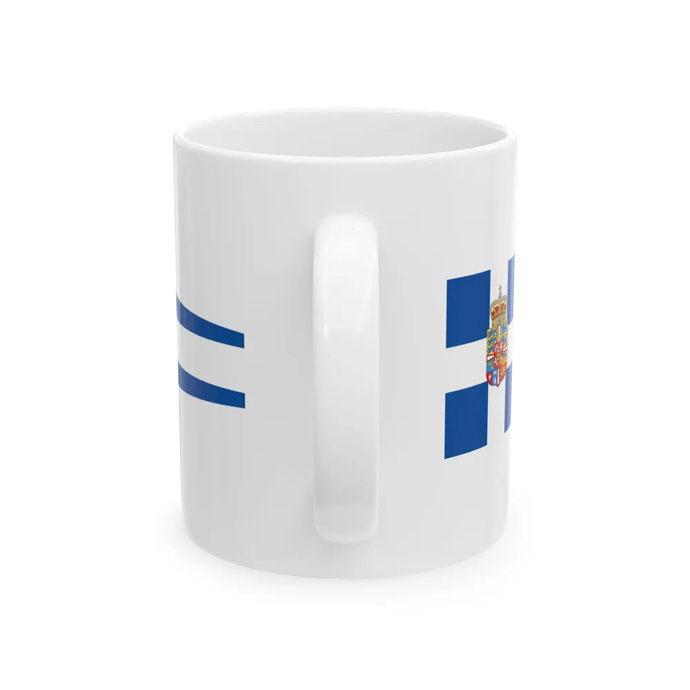 Royal Pennant of the Kingdom of Greece 1936-1967 (Greece) White Coffee Mug - Go Mug Yourself