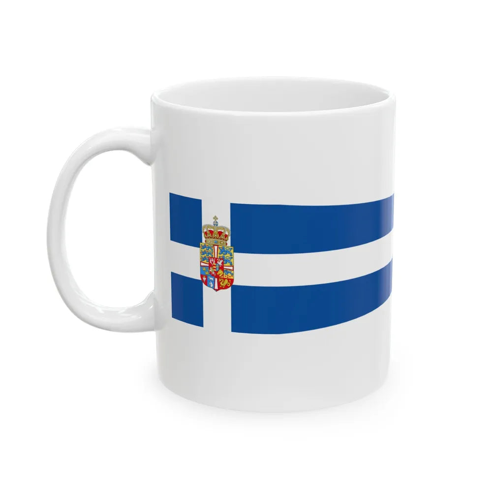 Royal Pennant of the Kingdom of Greece 1936-1967 (Greece) White Coffee Mug - Go Mug Yourself
