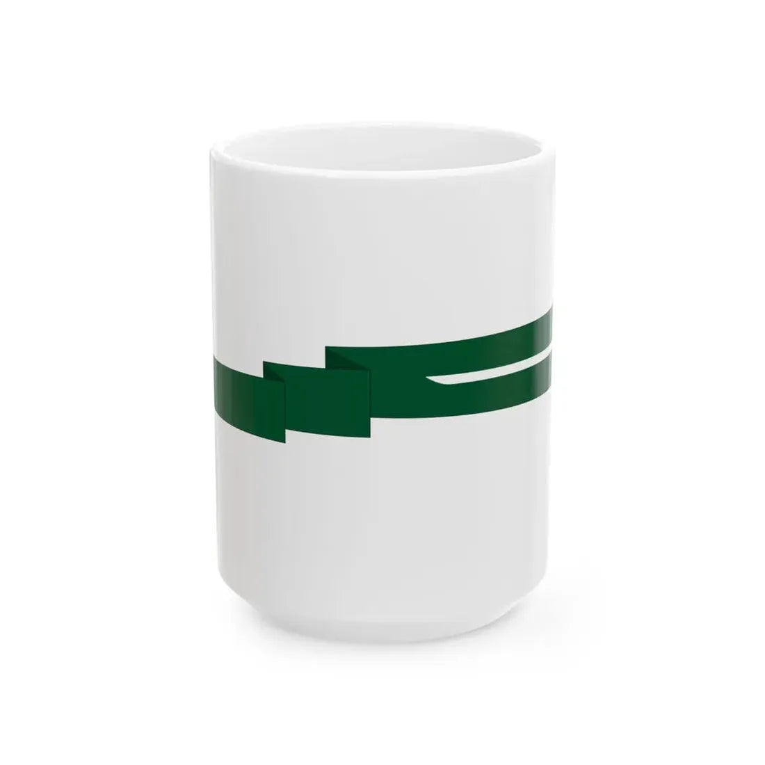 Royal Saudi Navy commissioning pennant (Saudi Arabia) White Coffee Mug 15oz - Go Mug Yourself