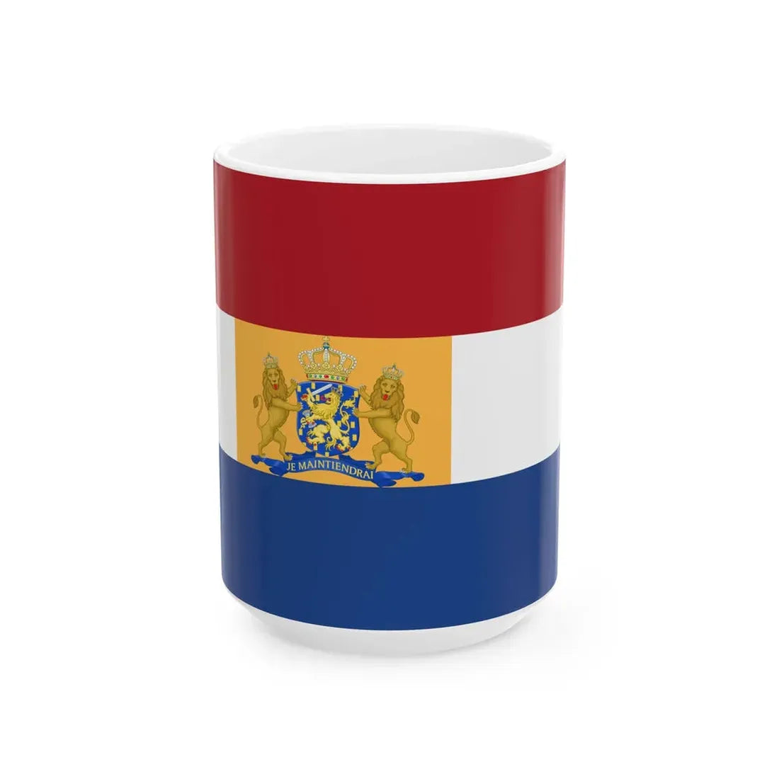 Royal Standard of a Prince of the Netherlands 1815-1908 (Netherlands) White Coffee Mug 15oz - Go Mug Yourself