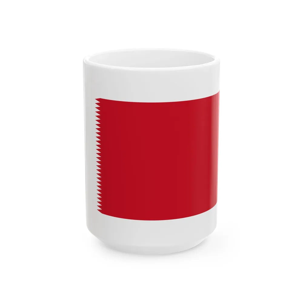 Royal Standard of Bahrain 1932-1972 (Bahrain) White Coffee Mug 15oz - Go Mug Yourself
