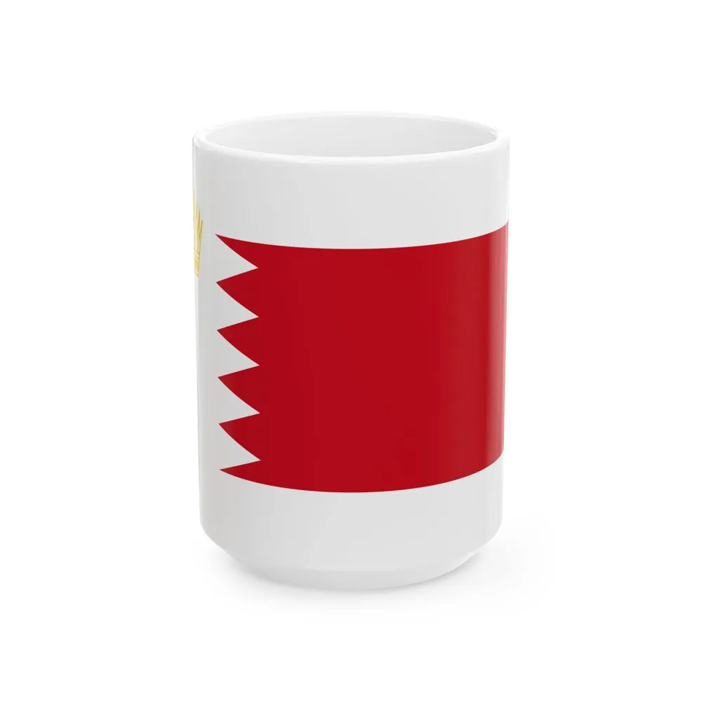 Royal Standard of Bahrain (Bahrain) White Coffee Mug 15oz - Go Mug Yourself