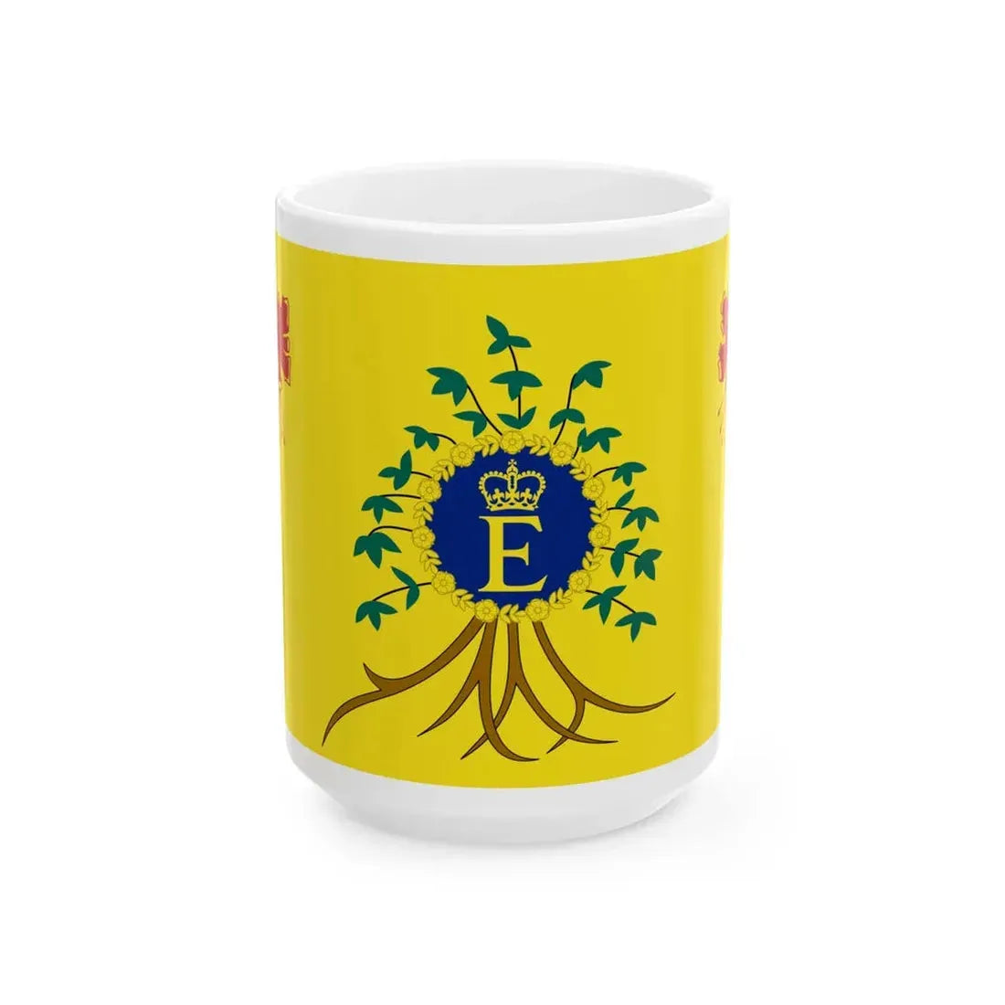 Royal Standard of Barbados 1975-2021 (Barbados) White Coffee Mug 15oz - Go Mug Yourself