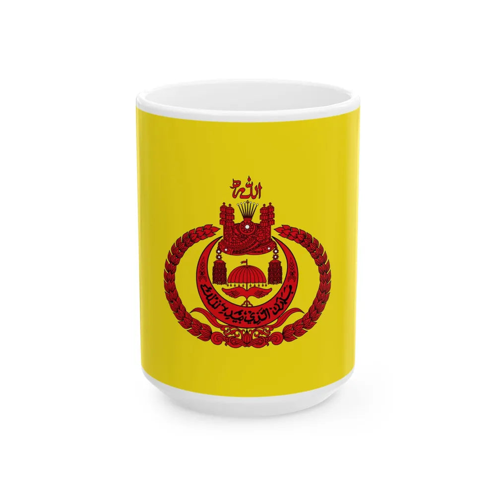 Royal Standard of Brunei (Brunei) White Coffee Mug 15oz - Go Mug Yourself