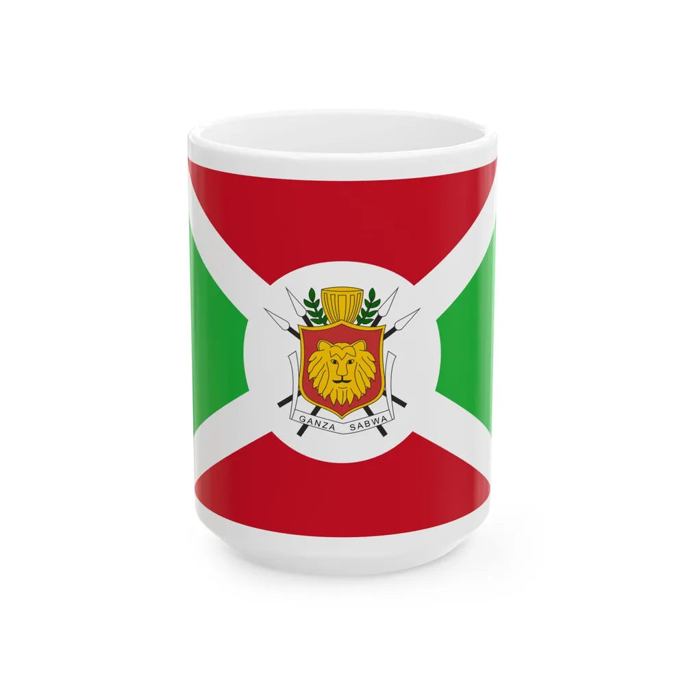 Royal Standard of Burundi 1962-1966 (Burundi) White Coffee Mug 15oz - Go Mug Yourself