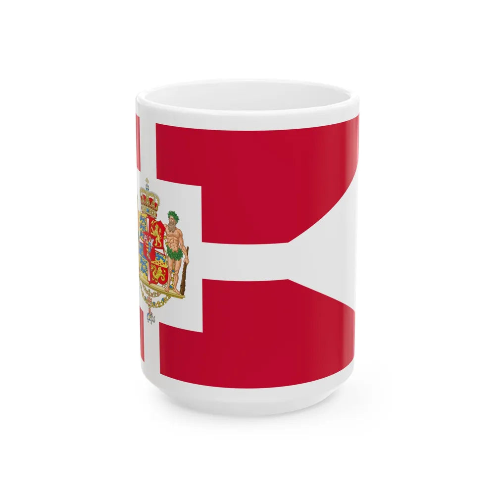 Royal Standard of Denmark 1731-1819 (Denmark) White Coffee Mug 15oz - Go Mug Yourself