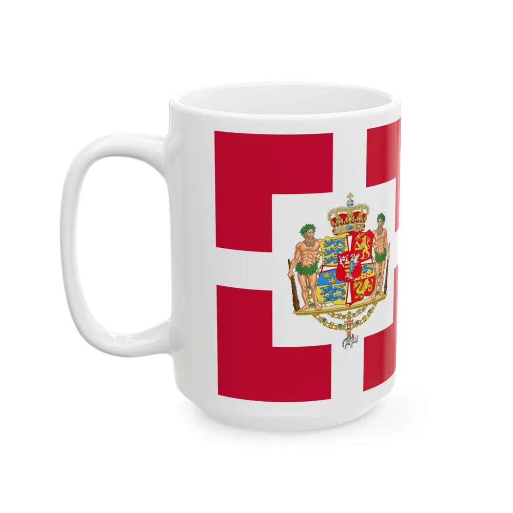 Royal Standard of Denmark 1731-1819 (Denmark) White Coffee Mug - Go Mug Yourself