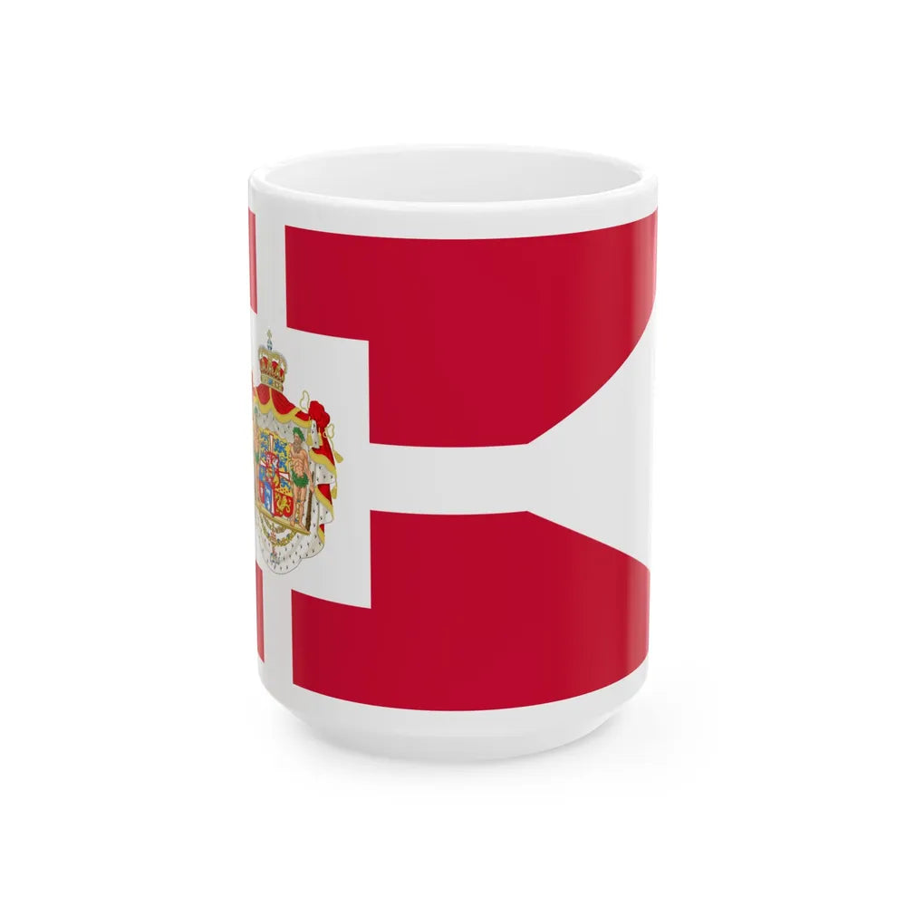 Royal Standard of Denmark 1819-1903 (Denmark) White Coffee Mug 15oz - Go Mug Yourself