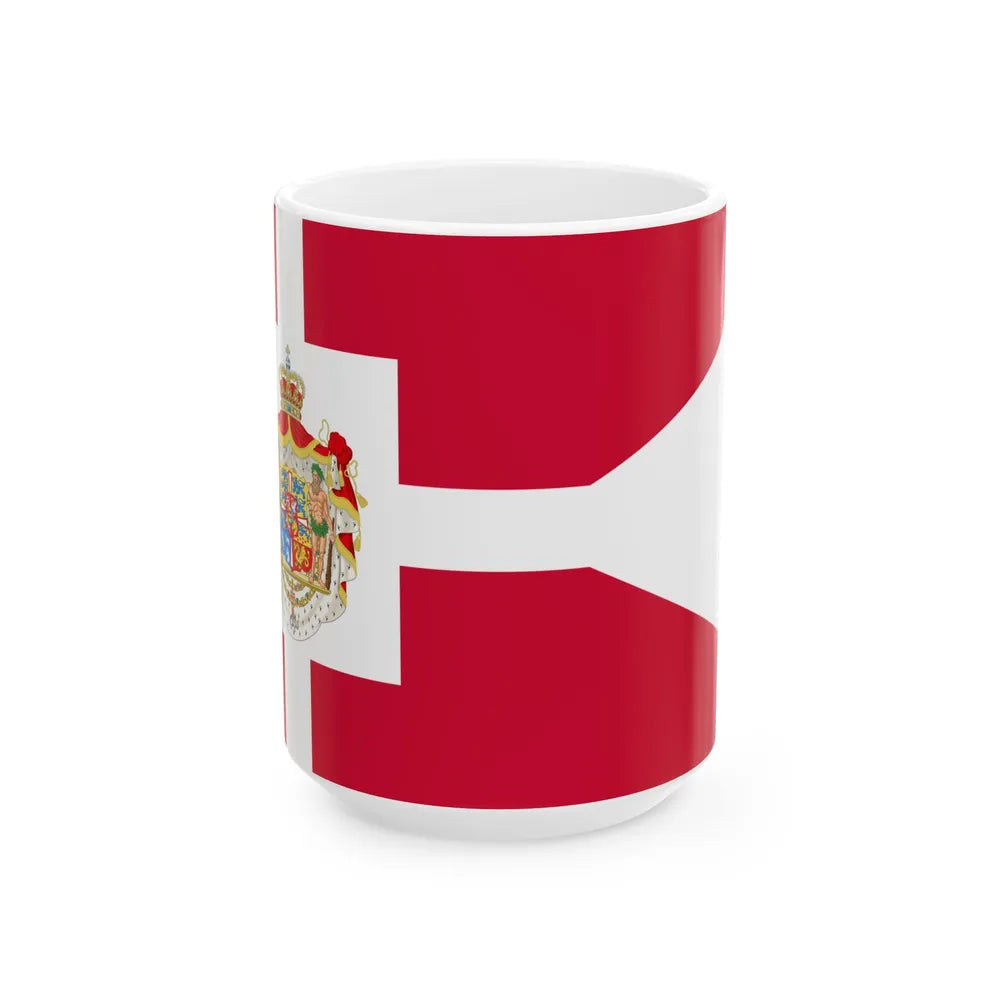 Royal Standard of Denmark 1903-1948 (Denmark) White Coffee Mug 15oz - Go Mug Yourself
