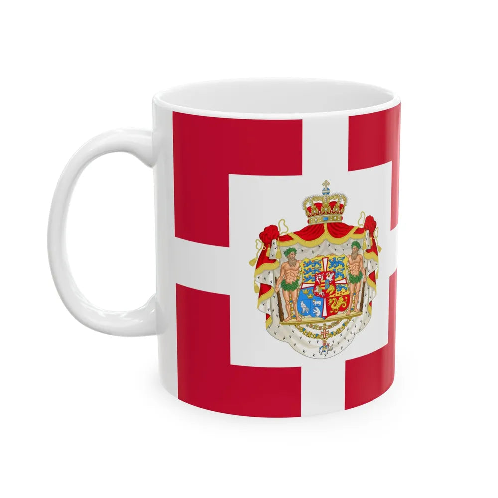 Royal Standard of Denmark 1903-1948 (Denmark) White Coffee Mug - Go Mug Yourself