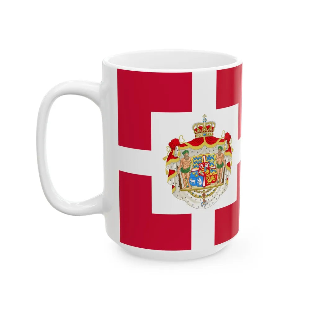 Royal Standard of Denmark 1948-1972 (Denmark) White Coffee Mug - Go Mug Yourself