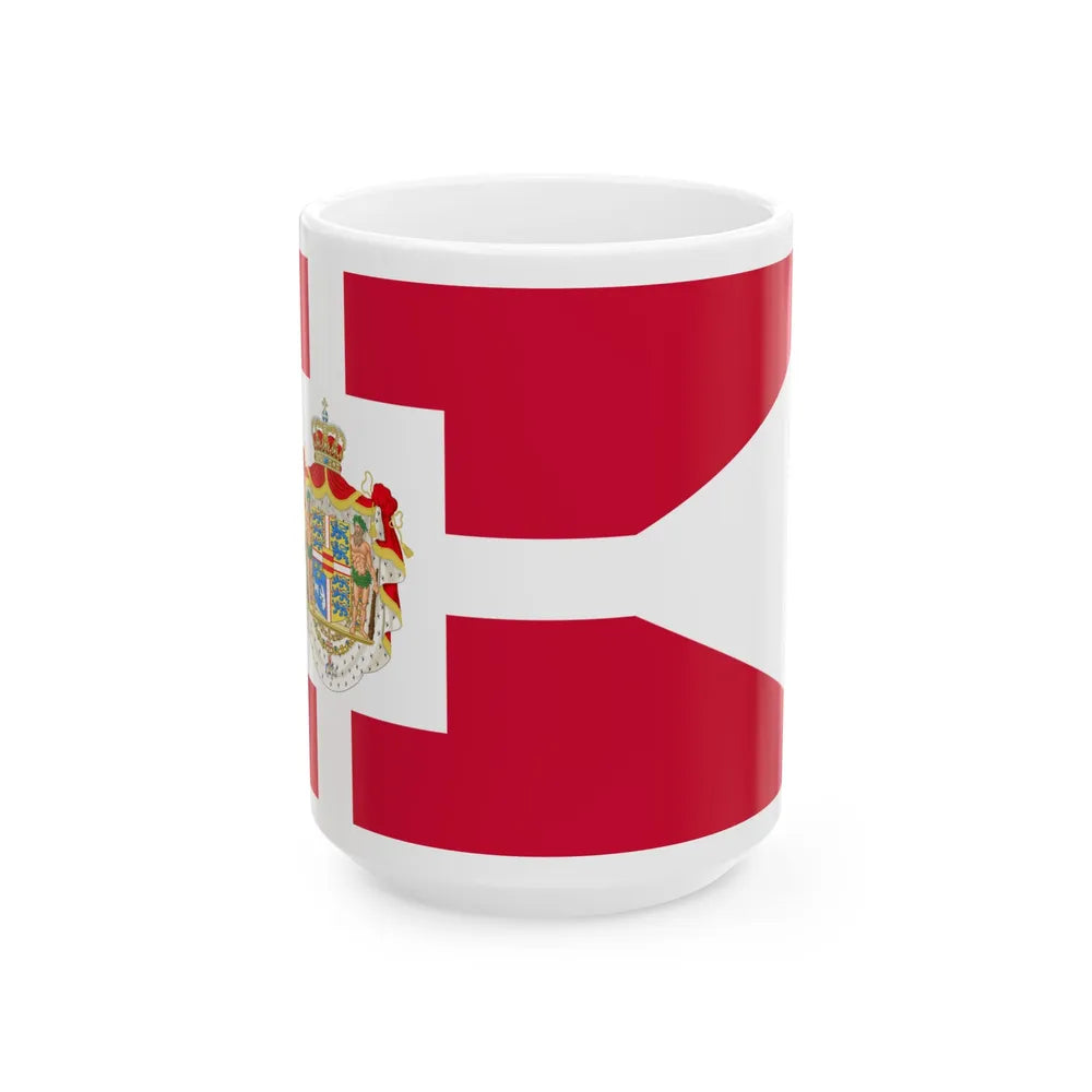 Royal Standard of Denmark 1972-2024 (Denmark) White Coffee Mug 15oz - Go Mug Yourself