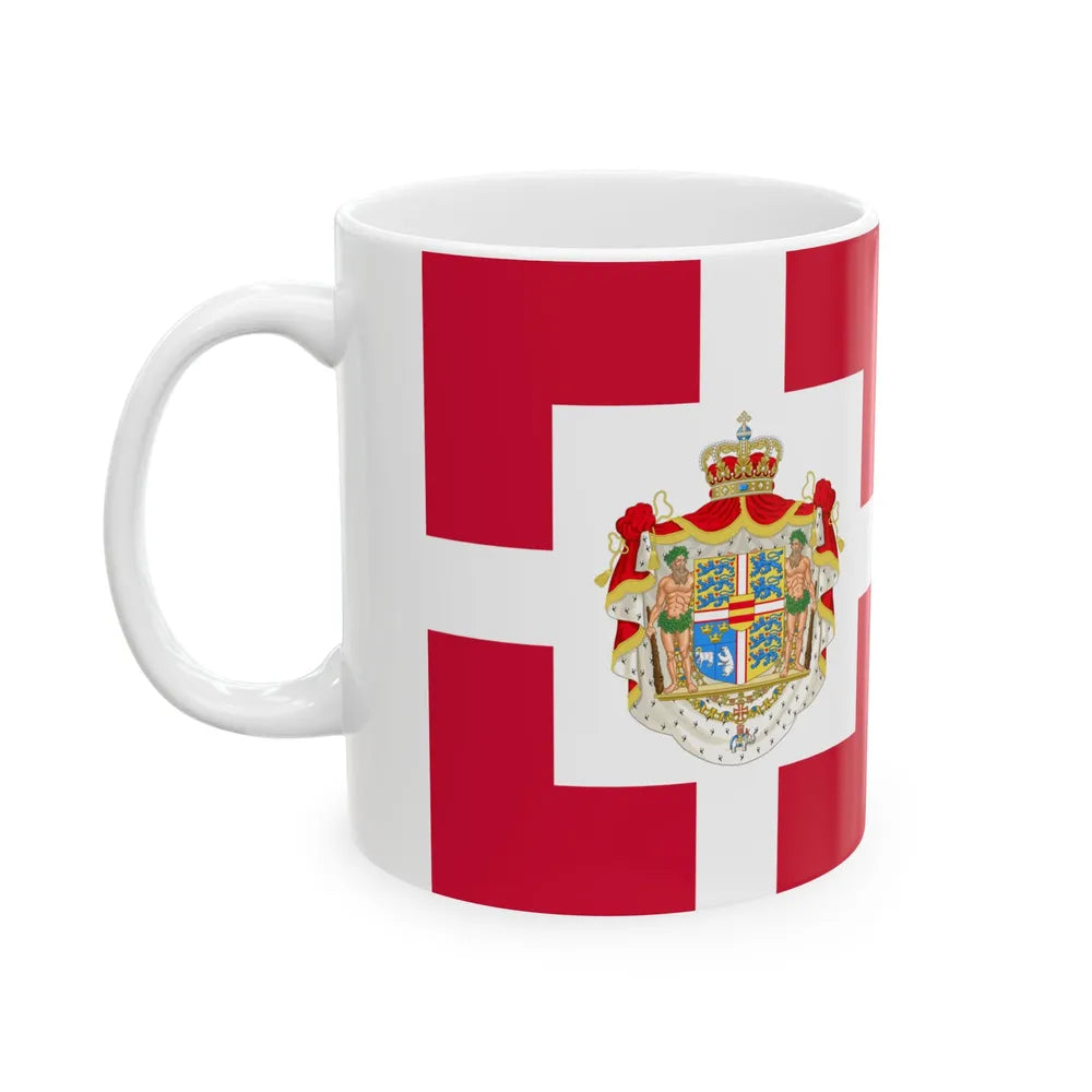 Royal Standard of Denmark 1972-2024 (Denmark) White Coffee Mug - Go Mug Yourself