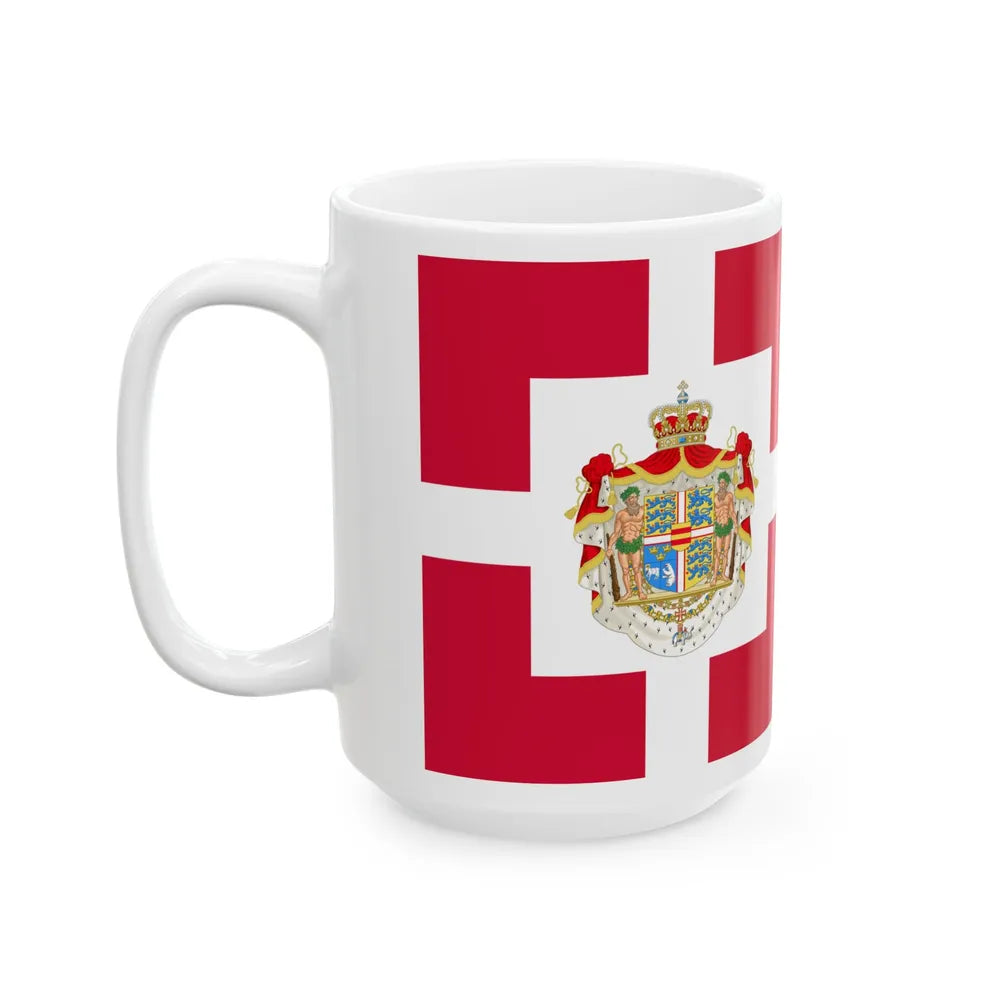 Royal Standard of Denmark 1972-2024 (Denmark) White Coffee Mug - Go Mug Yourself