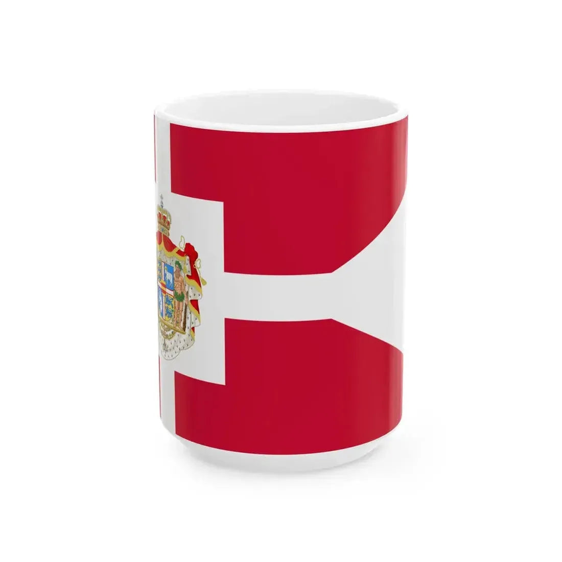 Royal Standard of Denmark (Denmark) White Coffee Mug 15oz - Go Mug Yourself