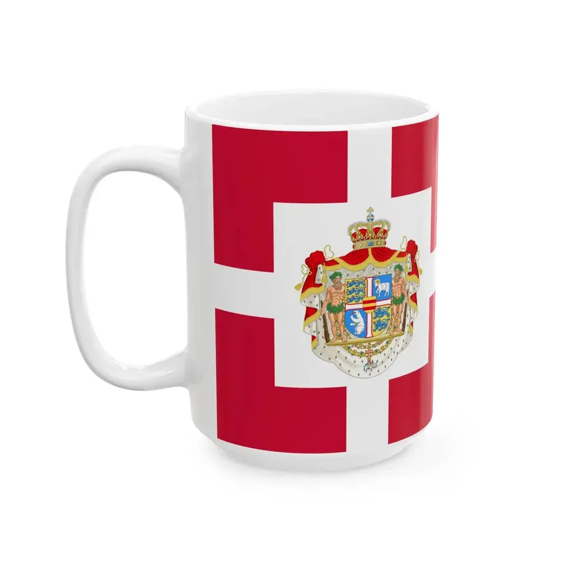 Royal Standard of Denmark (Denmark) White Coffee Mug - Go Mug Yourself