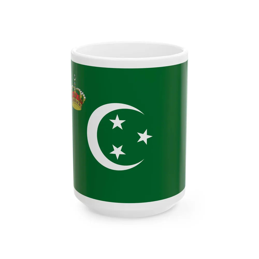 Royal Standard of Egypt on land (Egypt) White Coffee Mug 15oz - Go Mug Yourself