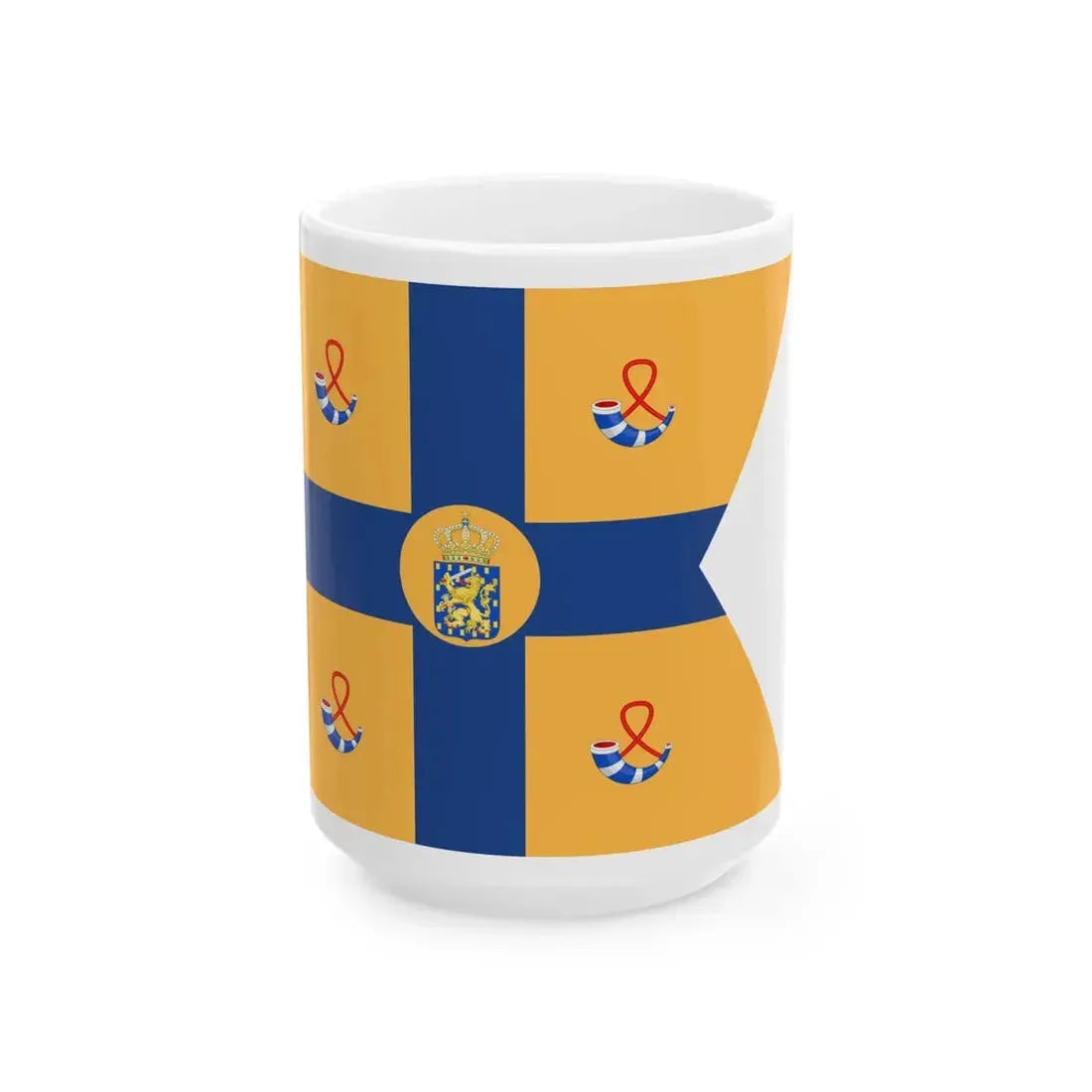 Royal Standard of Emma of Waldeck-Pyrmont 1908-1934 (Netherlands) White Coffee Mug 15oz - Go Mug Yourself