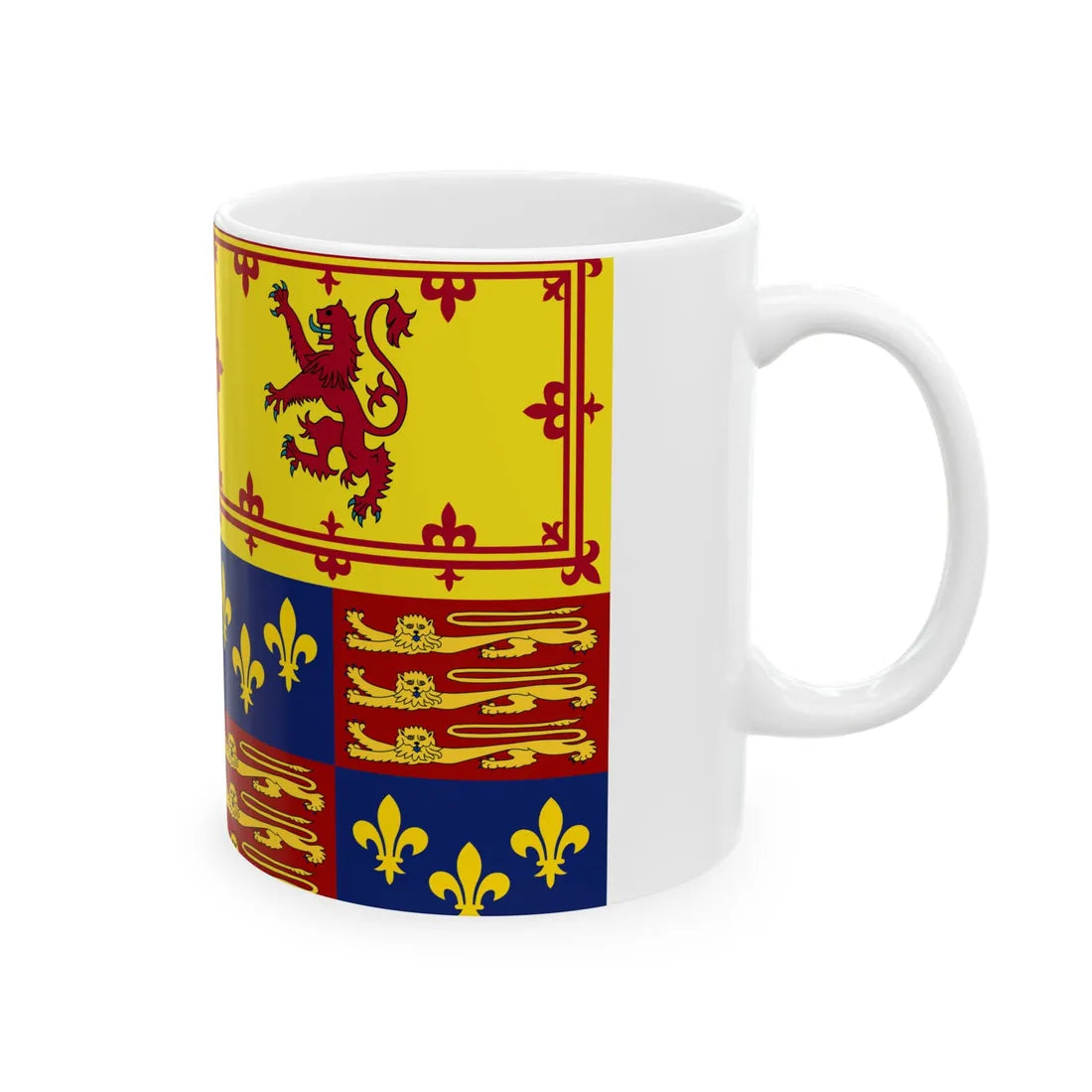Royal Standard of England 1603-1649 (Ireland) White Coffee Mug - Go Mug Yourself