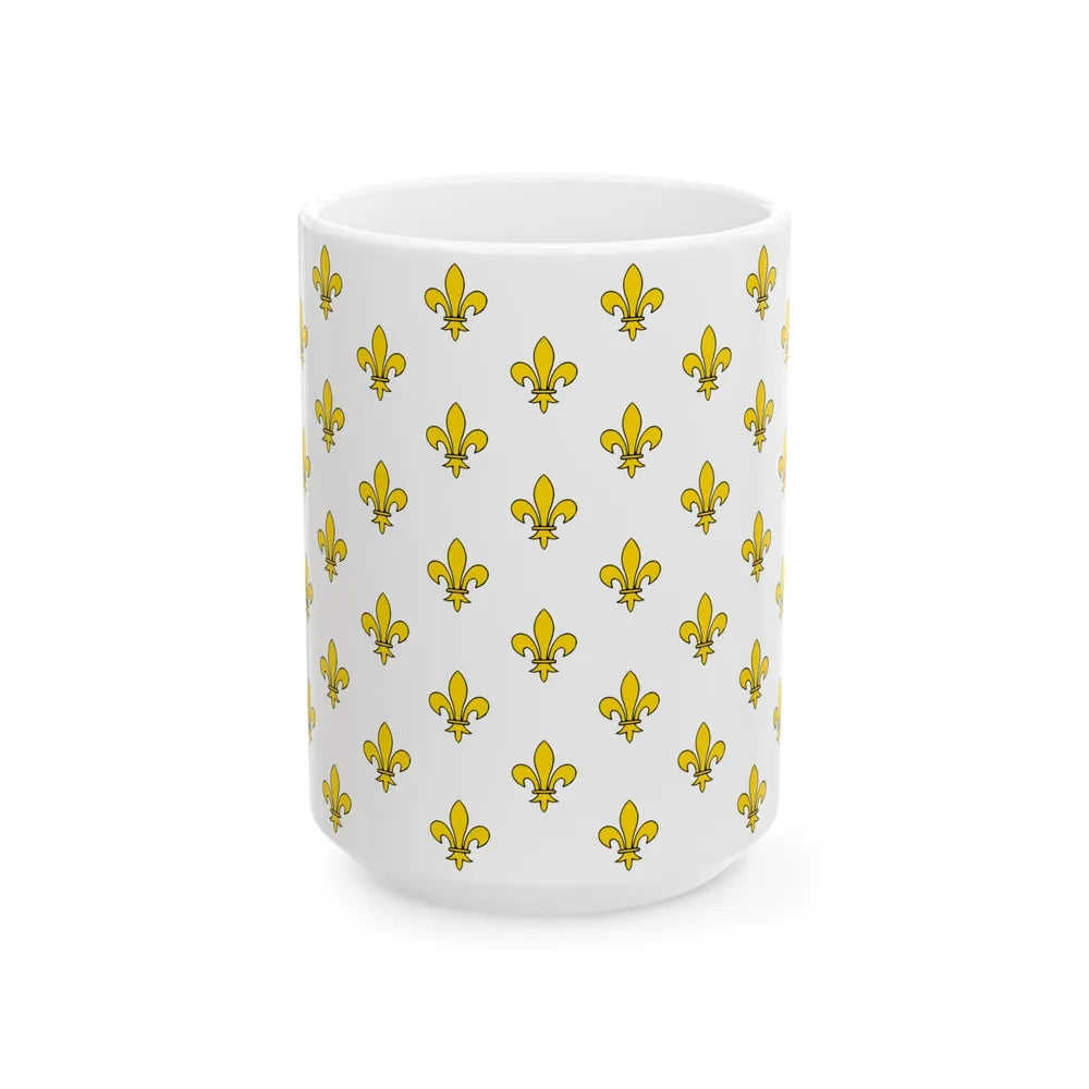 Royal Standard of France (France) White Coffee Mug 15oz - Go Mug Yourself
