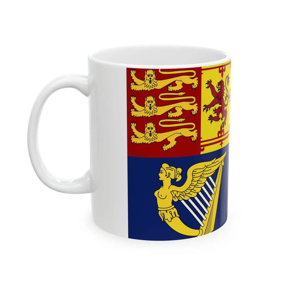 Royal Standard of Great Britain 1707-1714 (Ireland) White Coffee Mug - Go Mug Yourself