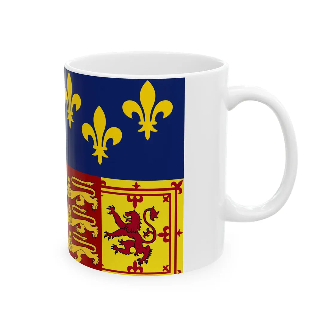 Royal Standard of Great Britain 1707-1714 (Ireland) White Coffee Mug - Go Mug Yourself