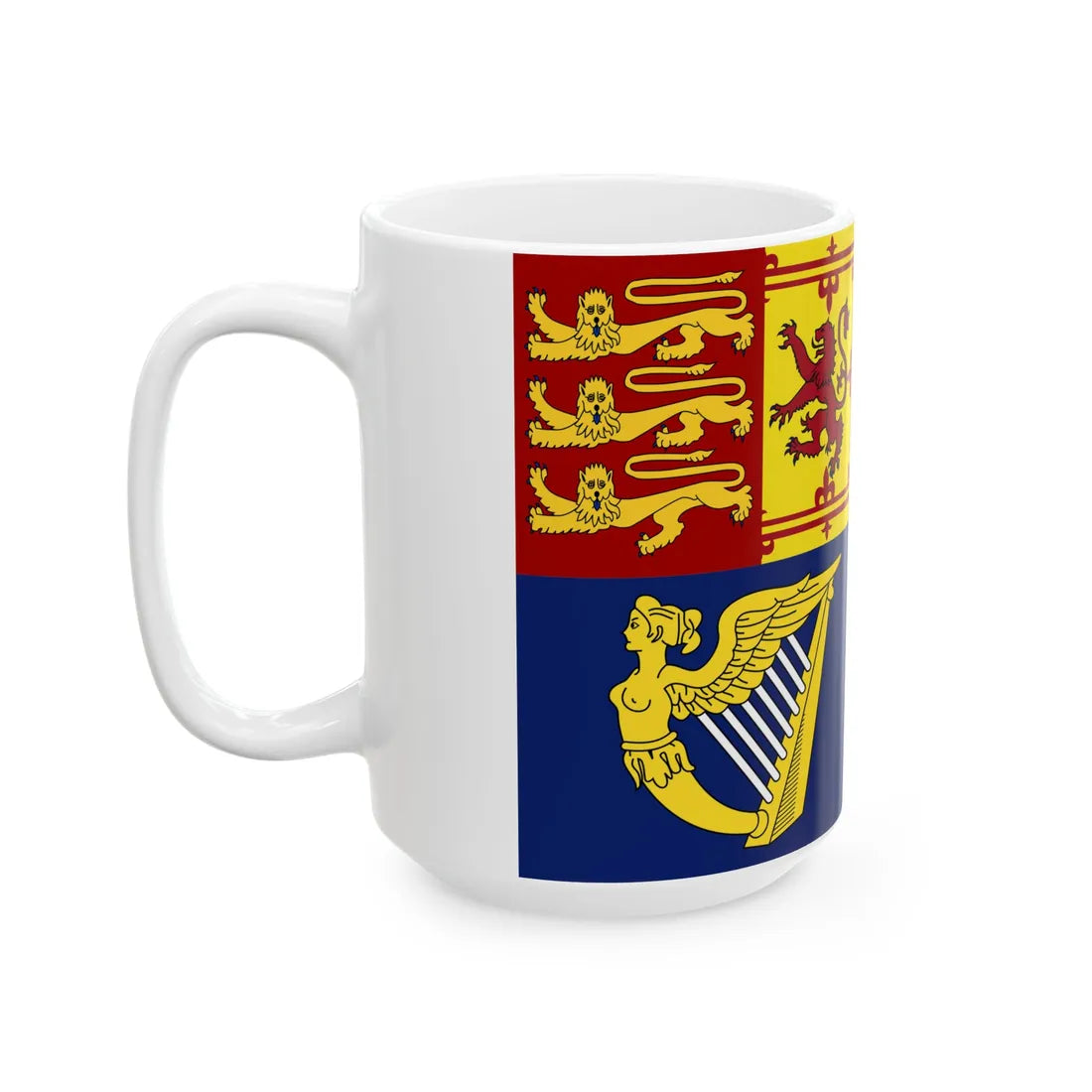 Royal Standard of Great Britain 1707-1714 (Ireland) White Coffee Mug - Go Mug Yourself