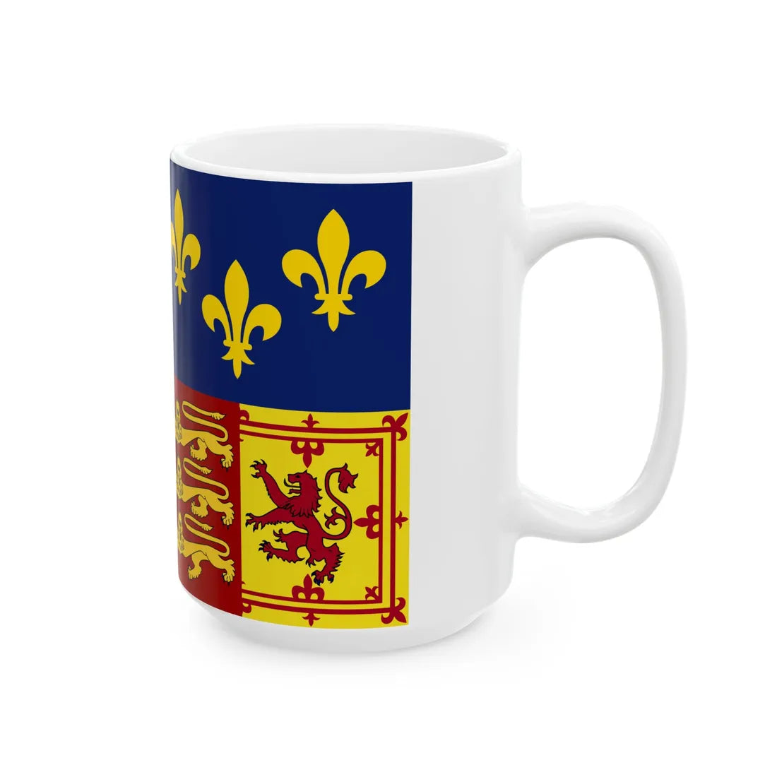 Royal Standard of Great Britain 1707-1714 (Ireland) White Coffee Mug - Go Mug Yourself