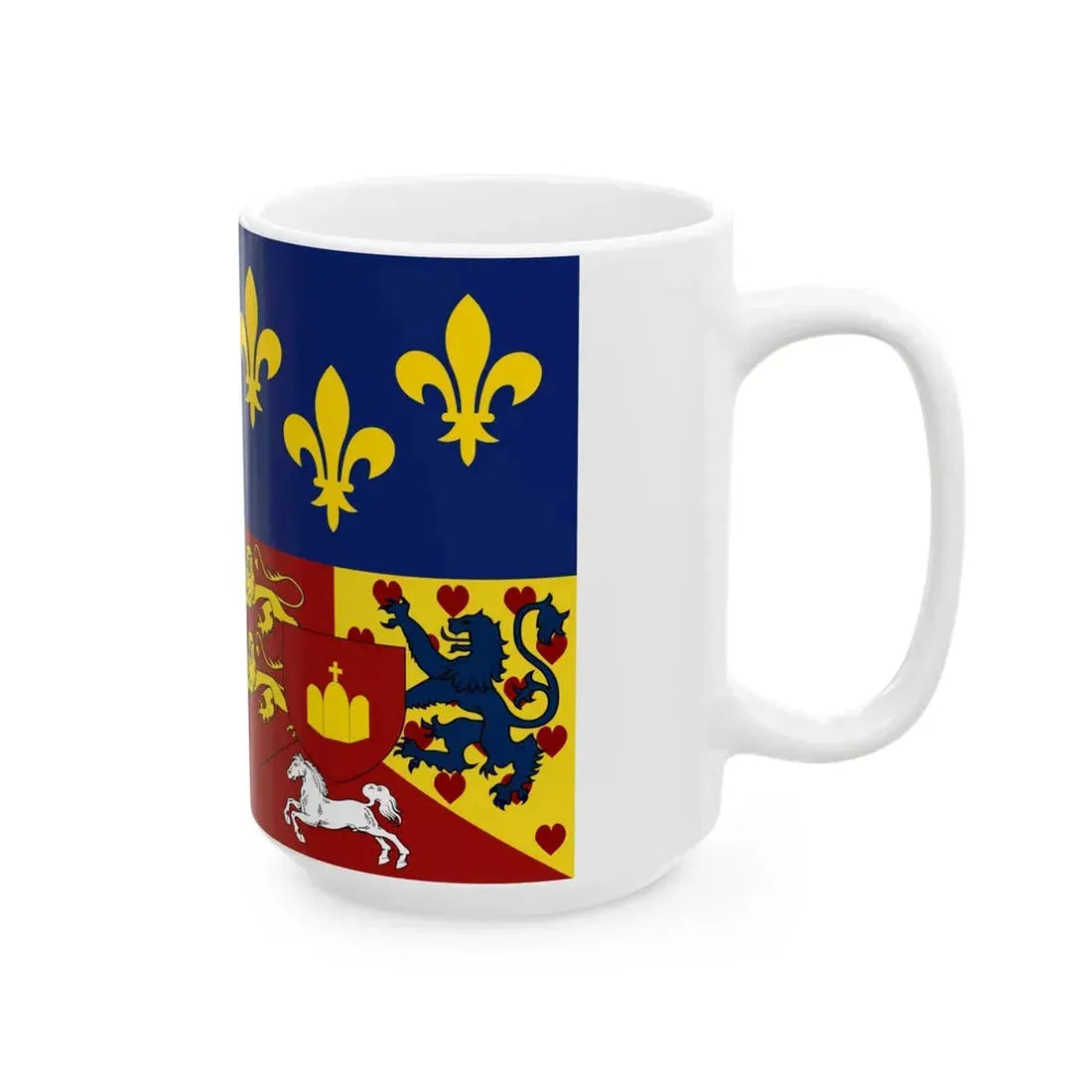 Royal standard of Great Britain 1714-1801 (Germany) White Coffee Mug - Go Mug Yourself