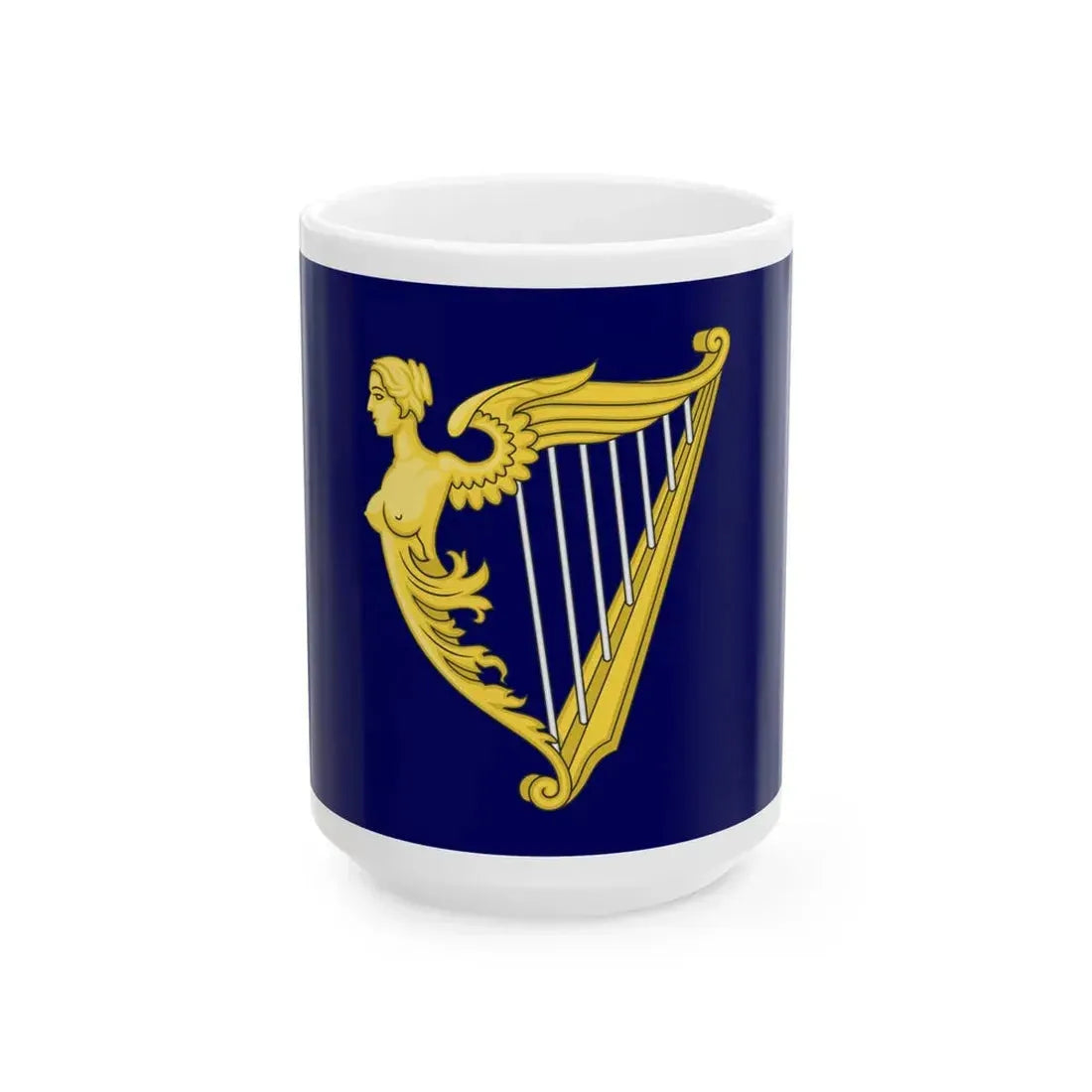 Royal Standard of Ireland 1542-1801 (Ireland) White Coffee Mug 15oz - Go Mug Yourself