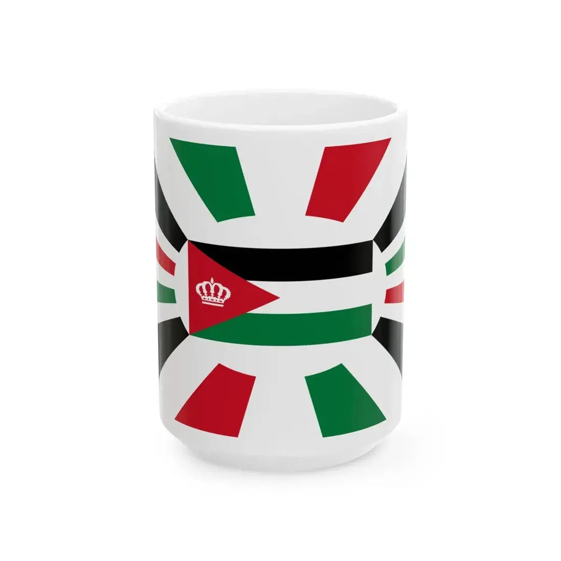 Royal Standard of Jordan white crown (Jordan) White Coffee Mug 15oz - Go Mug Yourself