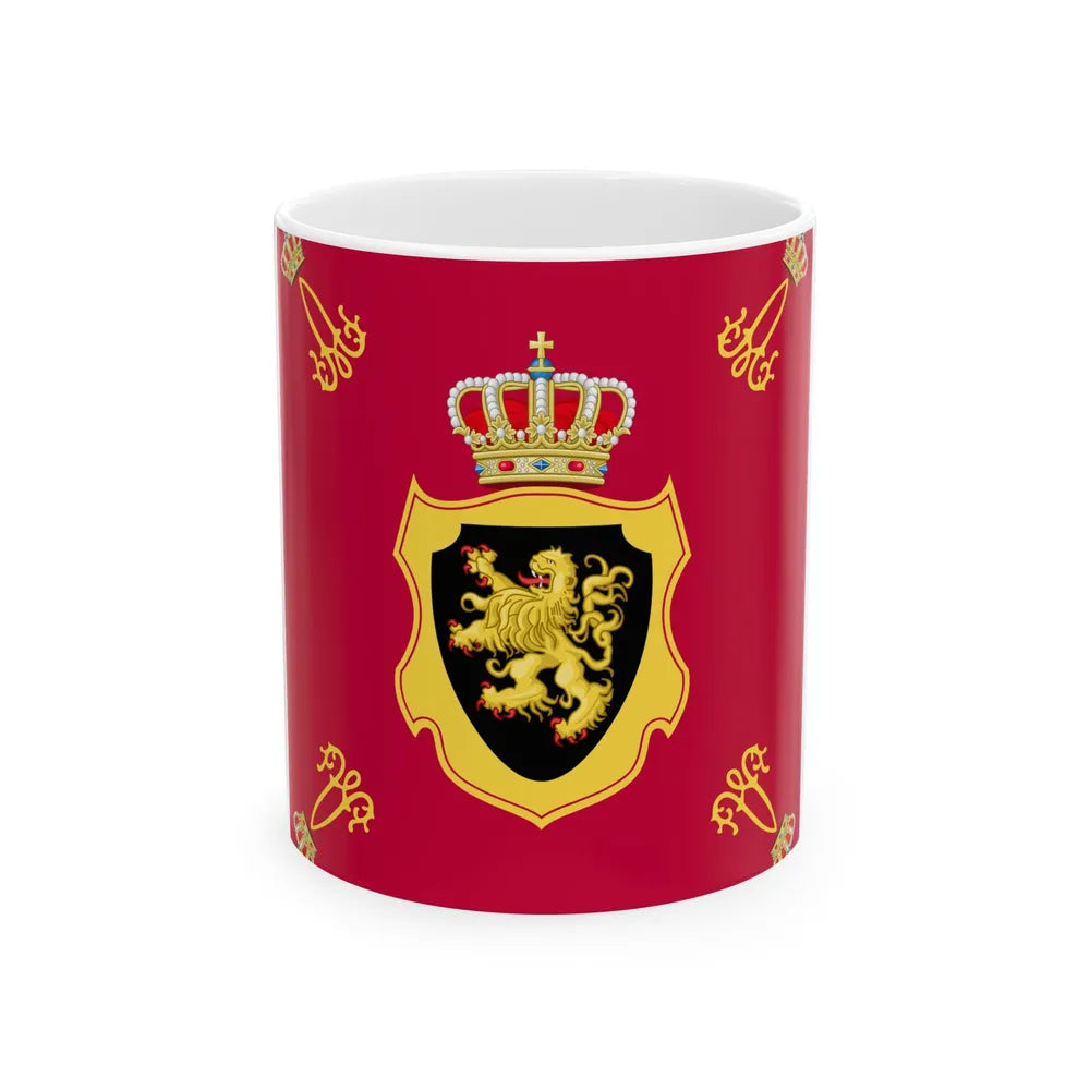 Royal Standard of King Albert I of Belgium 1909-1934 (Belgium) White Coffee Mug 11oz - Go Mug Yourself