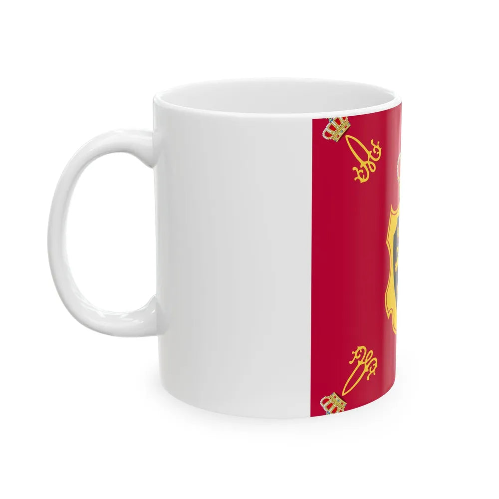 Royal Standard of King Albert I of Belgium 1909-1934 (Belgium) White Coffee Mug - Go Mug Yourself