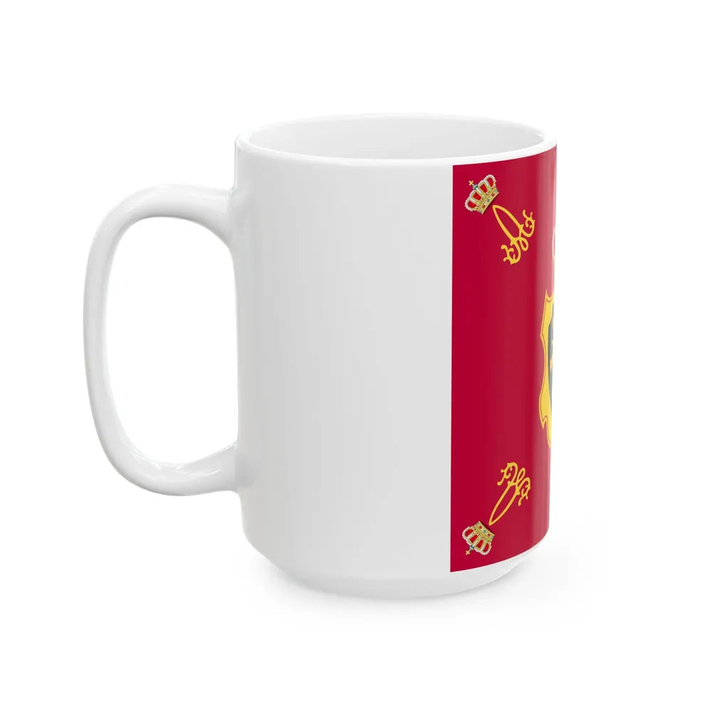 Royal Standard of King Albert I of Belgium 1909-1934 (Belgium) White Coffee Mug - Go Mug Yourself