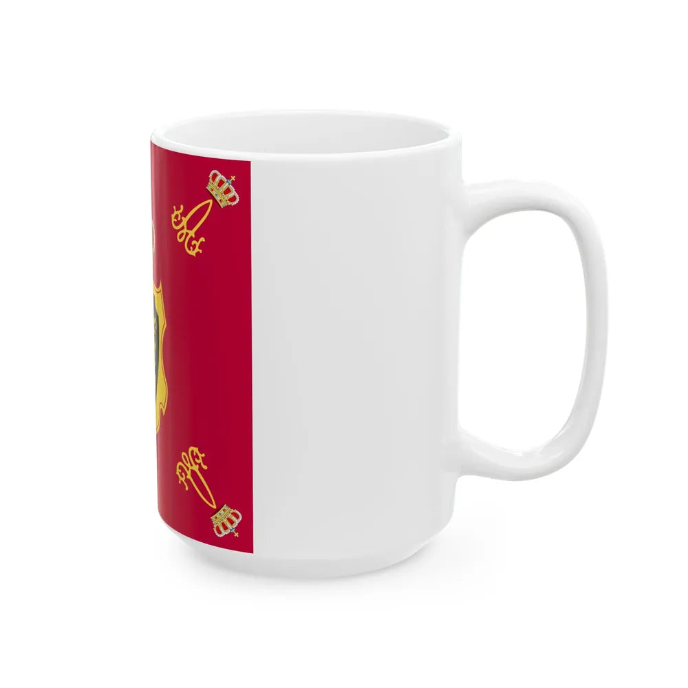 Royal Standard of King Albert I of Belgium 1909-1934 (Belgium) White Coffee Mug - Go Mug Yourself