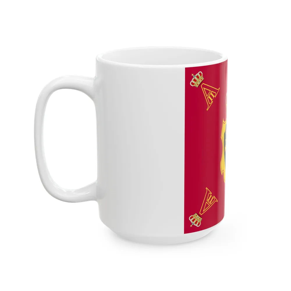 Royal Standard of King Albert II of Belgium (Belgium) White Coffee Mug - Go Mug Yourself