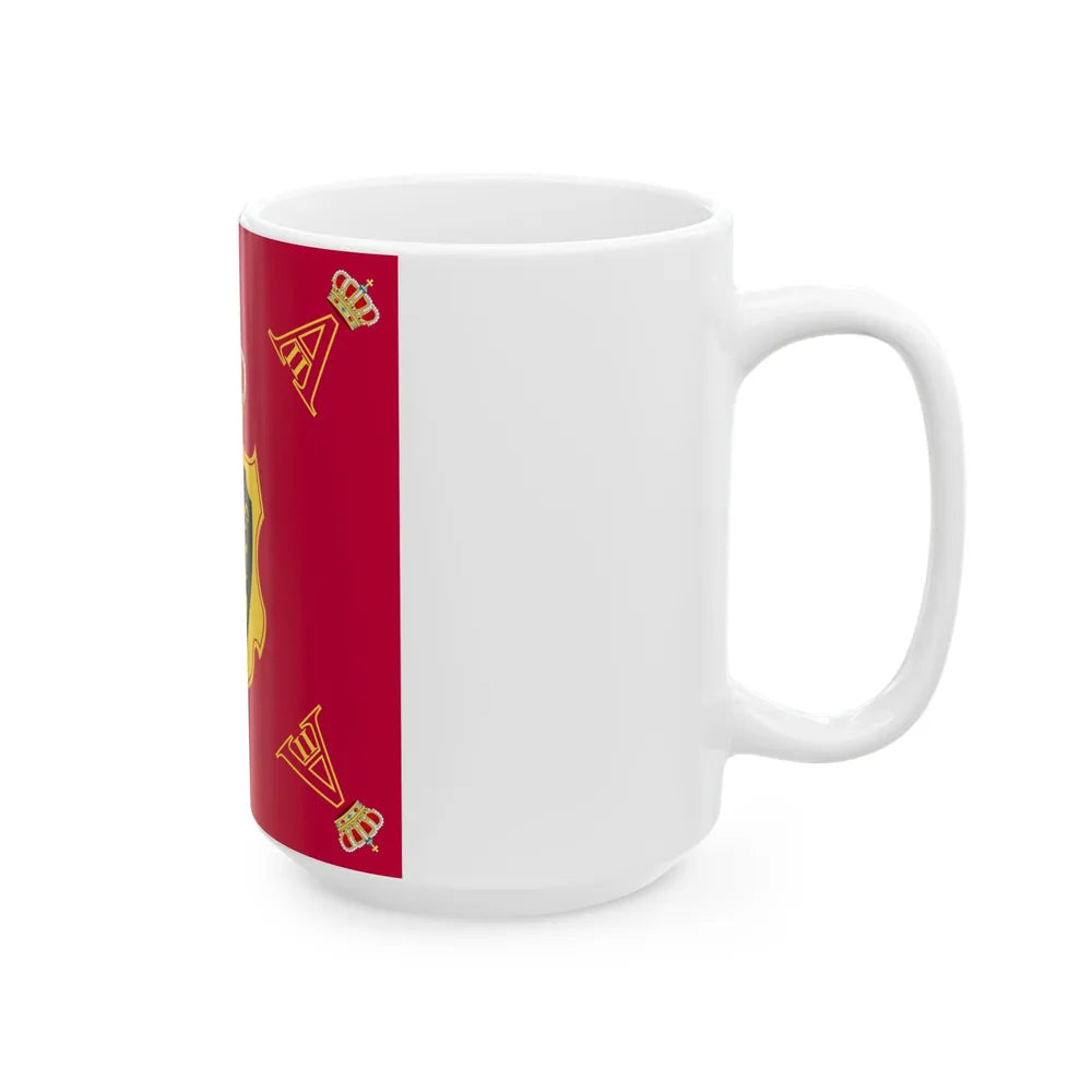 Royal Standard of King Albert II of Belgium (Belgium) White Coffee Mug - Go Mug Yourself