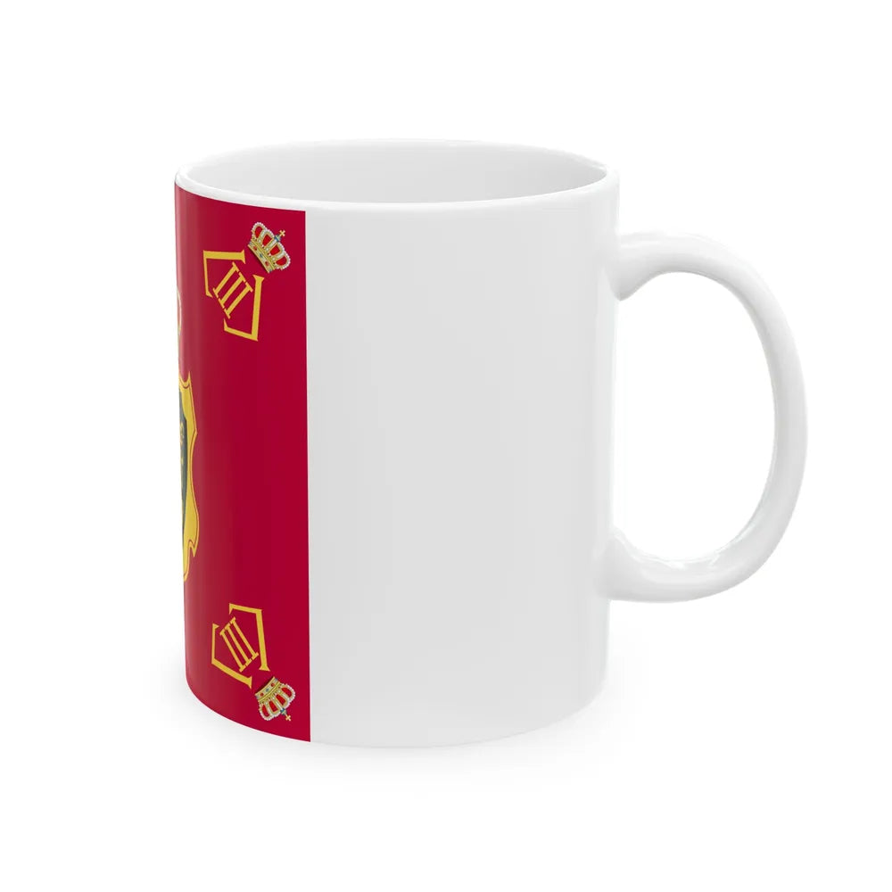 Royal Standard of King Leopold III of Belgium 1934-1951 (Belgium) White Coffee Mug - Go Mug Yourself