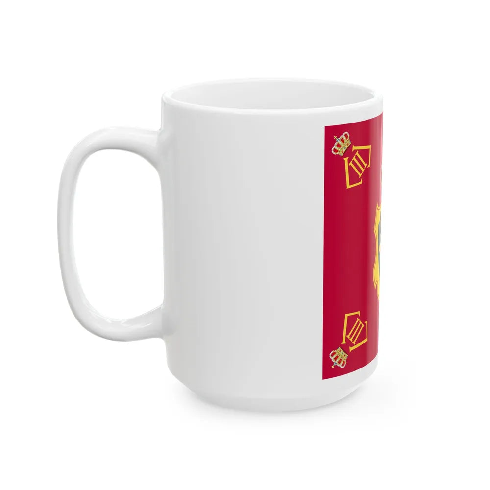 Royal Standard of King Leopold III of Belgium 1934-1951 (Belgium) White Coffee Mug - Go Mug Yourself