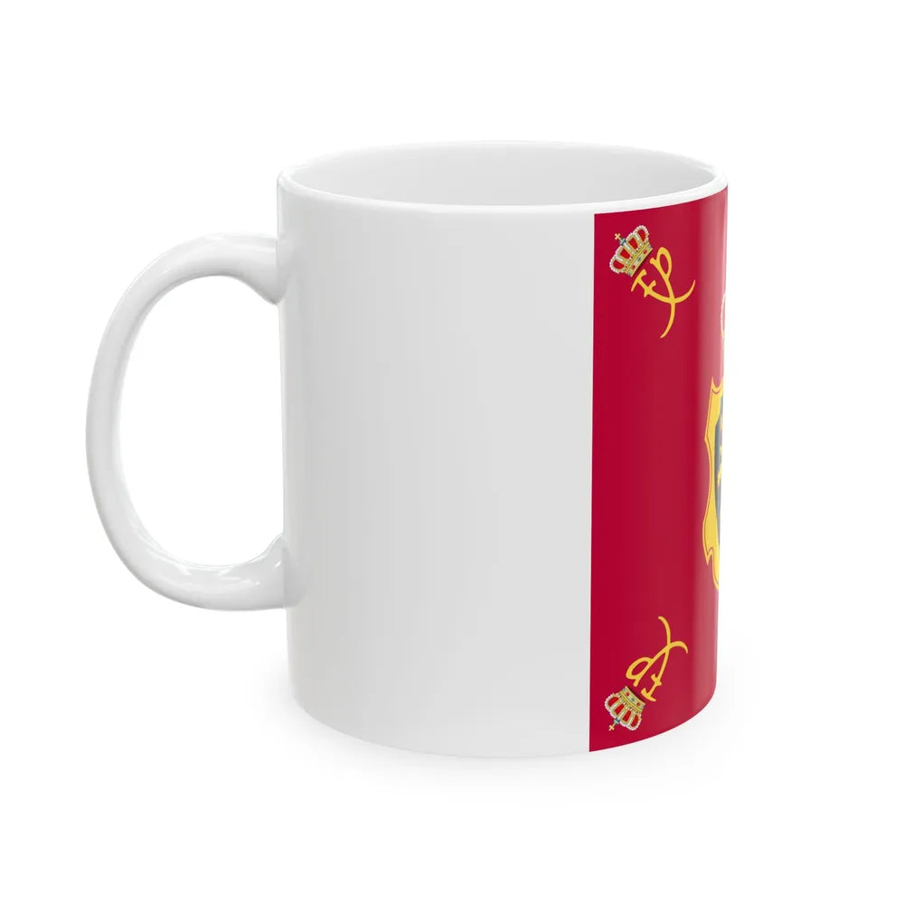 Royal Standard of King Philippe of Belgium (Belgium) White Coffee Mug - Go Mug Yourself
