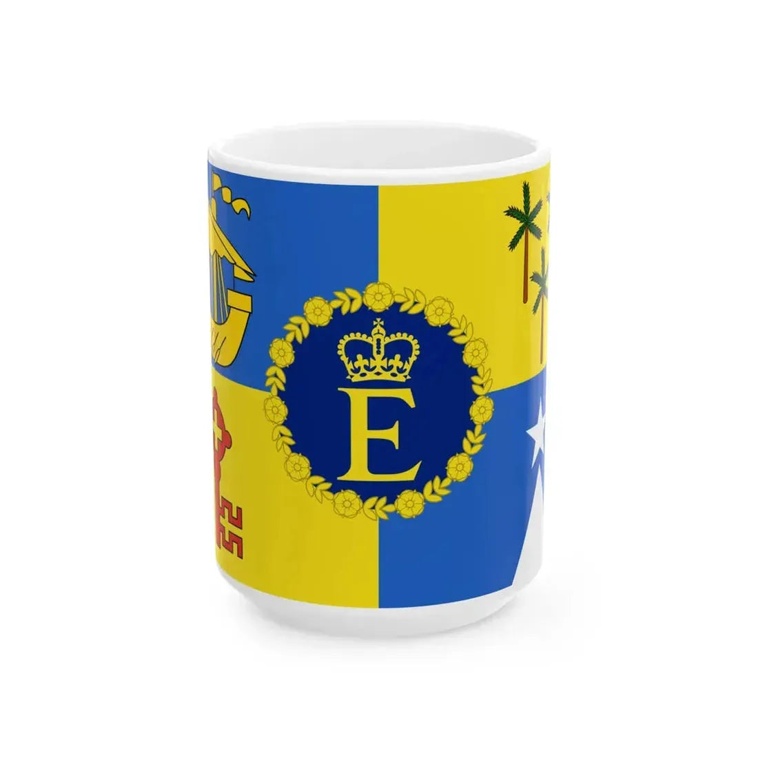 Royal Standard of Mauritius 1972-1992 (Mauritius) White Coffee Mug 15oz - Go Mug Yourself