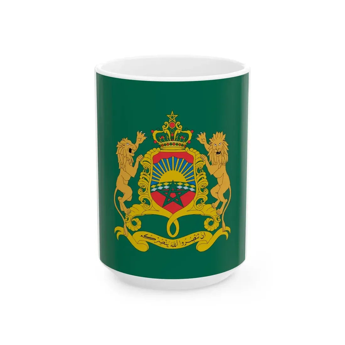 Royal standard of Morocco (Morocco) White Coffee Mug 15oz - Go Mug Yourself