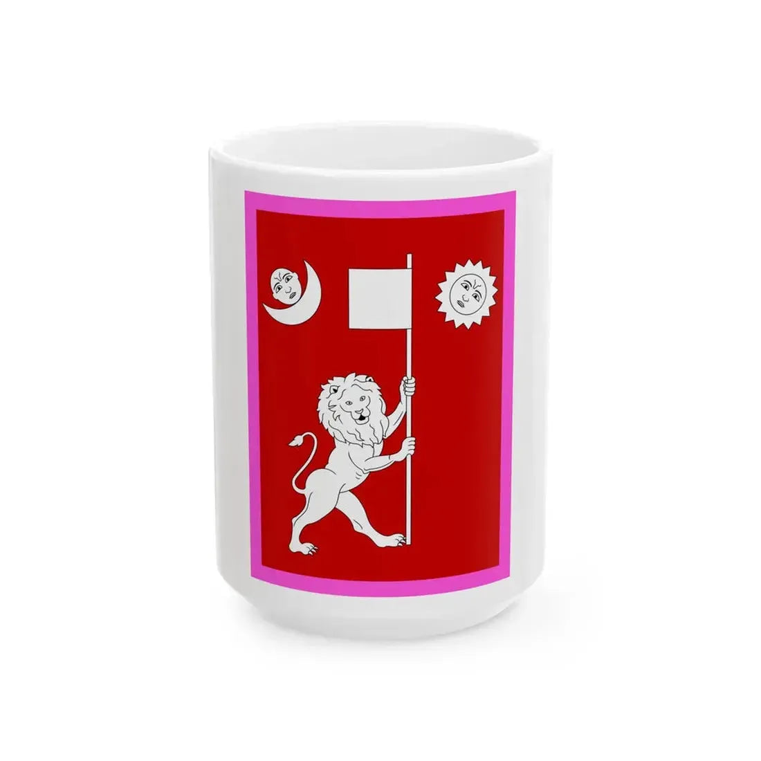 Royal standard of Nepal circa 1928 (Nepal) White Coffee Mug 15oz - Go Mug Yourself