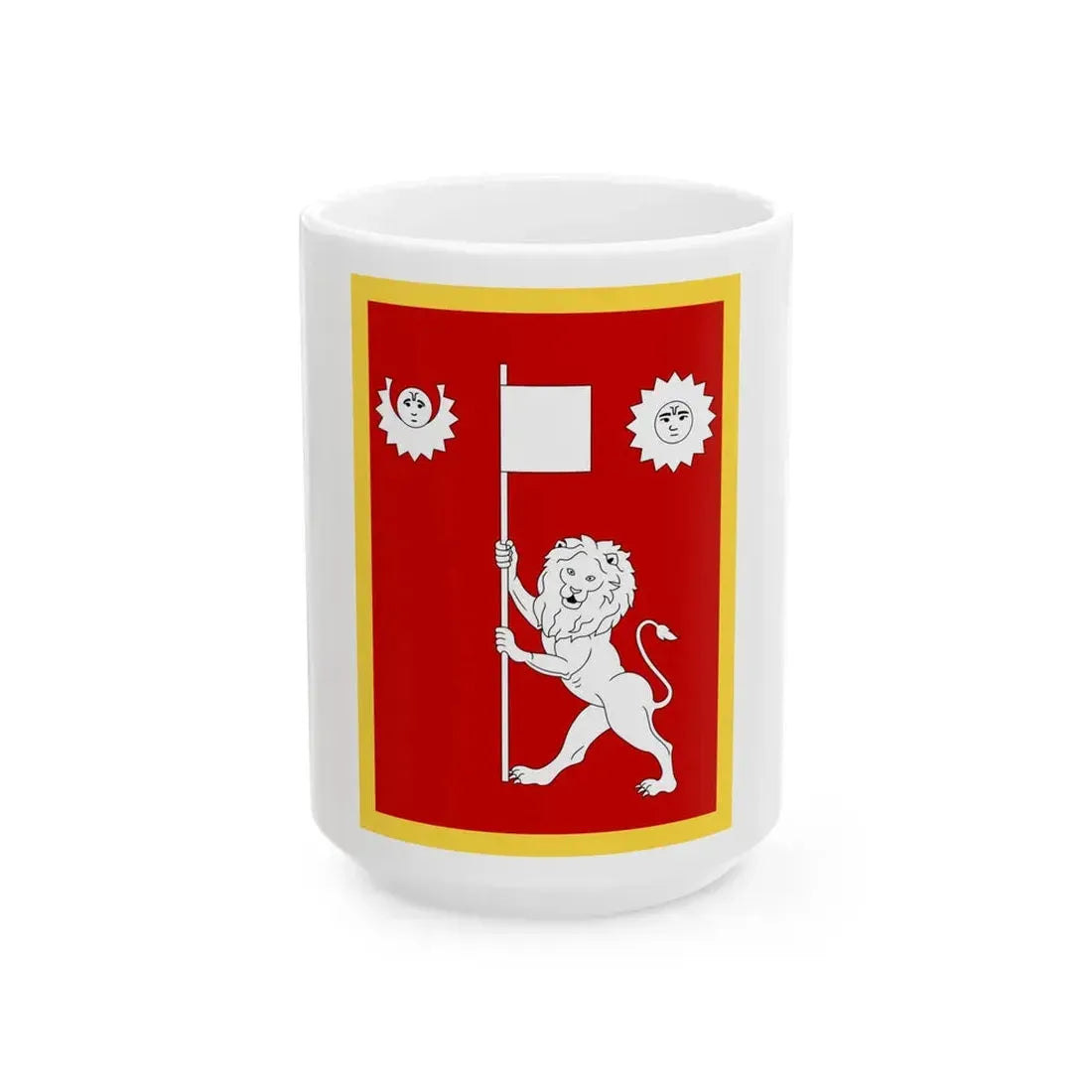 Royal standard of Nepal circa 1969 (Nepal) White Coffee Mug 15oz - Go Mug Yourself