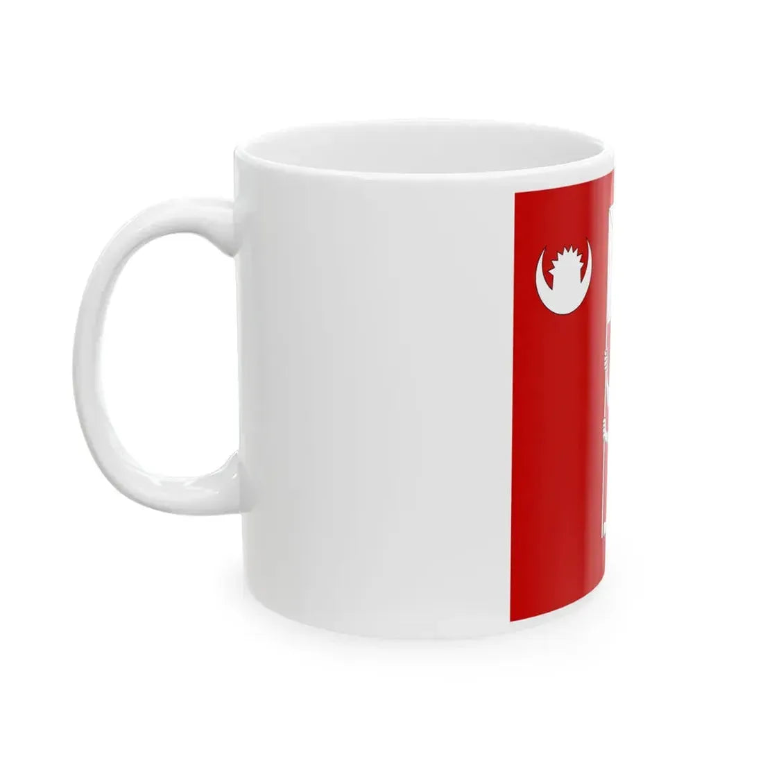 Royal standard of Nepal (Nepal) White Coffee Mug - Go Mug Yourself