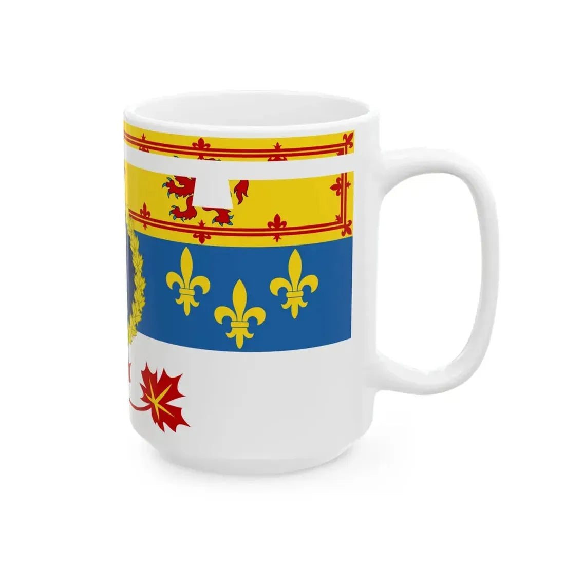 Royal Standard of Prince Andrew Duke of York in Canada (Canada) White Coffee Mug - Go Mug Yourself
