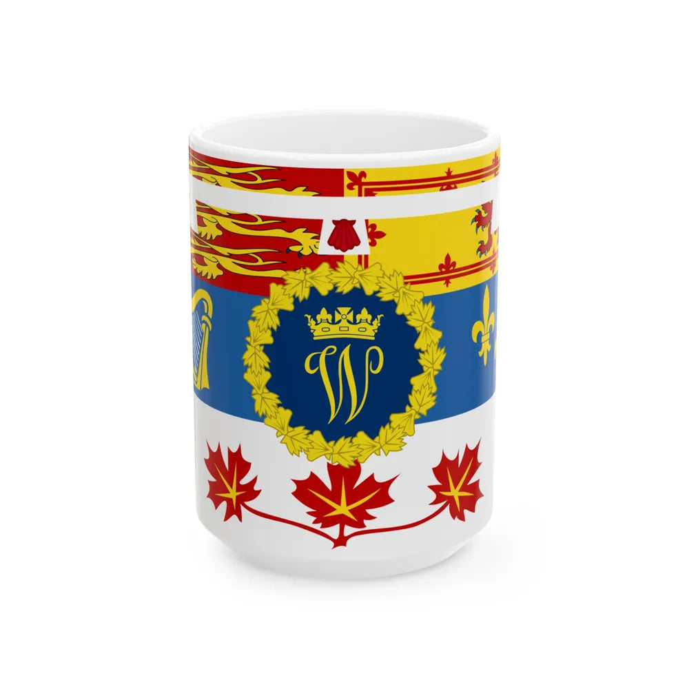 Royal Standard of Prince William in Canada 2011-2022 (Canada) White Coffee Mug 15oz - Go Mug Yourself