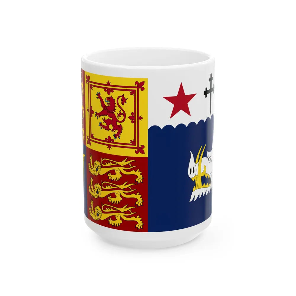 Royal Standard of Queen Camilla (Canada) White Coffee Mug 15oz - Go Mug Yourself