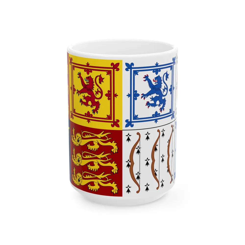 Royal Standard of Queen Elizabeth The Queen Mother (Canada) White Coffee Mug 15oz - Go Mug Yourself
